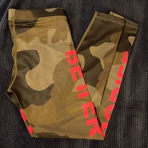 Better Bodies tights. Camouflage and pink.